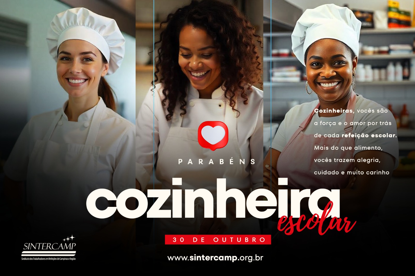 HOMENAGEM DO SINTERCAMP PELO DIA DA COZINHEIRA ESCOLAR
