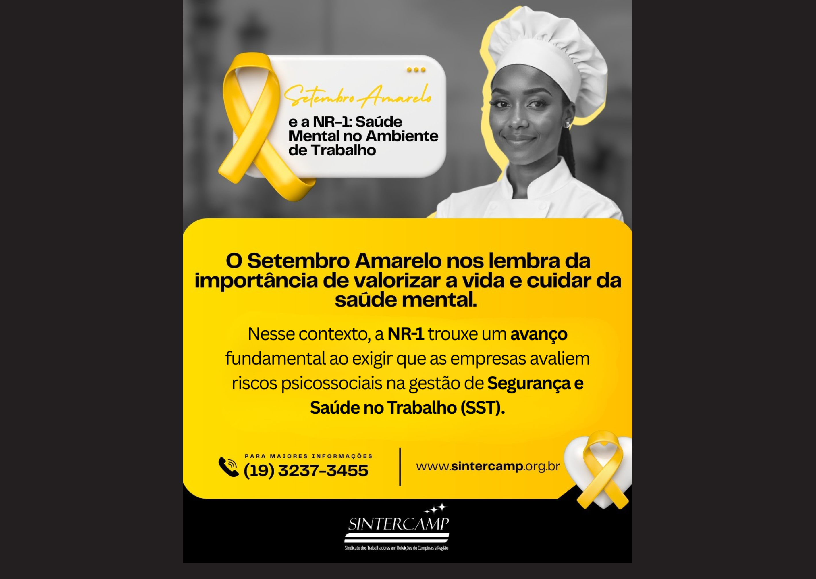 Setembro Amarelo e a NR-1: Saúde Mental no Ambiente de Trabalho