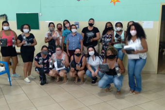 Visita aos trabalhadores da Empresa DFA - Refeição Escolar de Américo Brasiliense.