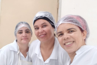 Visita às trabalhadoras de refeição escolar de Pirassununga