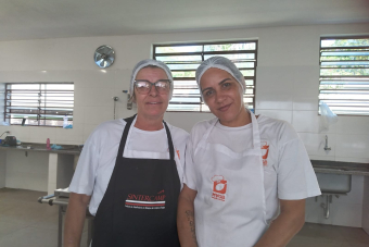 Visita às trabalhadoras de refeição escolar de Itapira