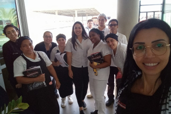 Visita aos trabalhadores da empresa GR, unidade Toyota em Indaiatuba.