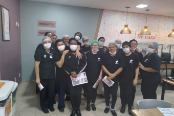 Visita aos trabalhadores da Empresa Nutrisaúde na unidade Hospital São Paulo em Araraquara