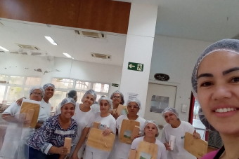Visita aos trabalhadores da Empresa Grupo Fartura, unidade Condomínio GR-1 em Campinas.
