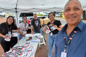 Visita realizada com os trabalhadores da empresa LM NEFFA na unidade Replan em Paulínia